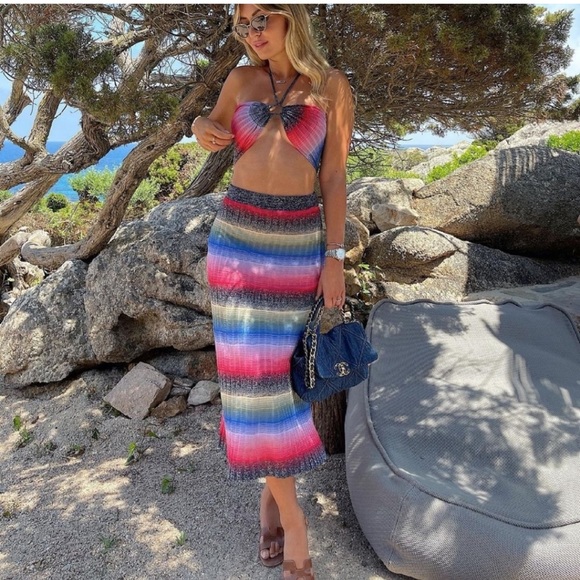 ZARA Limited Edition Metallic Skirt - Picture 2 of 7